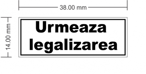 Stampila notariala Urmeaza legalizarea 38 x 14 mm.